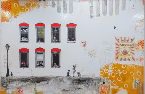Le jour du cirque van Maryline Lemaitre, Schilderij te koop op Singulart