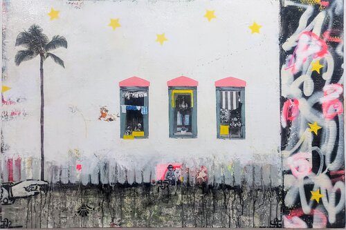 Rue des étoiles van Maryline Lemaitre, Schilderij te koop op Singulart