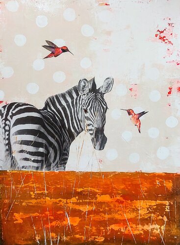 Drôle de zebre de Maryline Lemaitre, Pintura a la venta en Singulart
