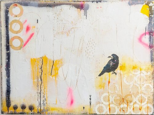 J'ai vu l'oiseau van Maryline Lemaitre, Schilderij te koop op Singulart