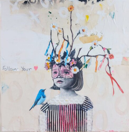 Follow your heart van Maryline Lemaitre, Schilderij te koop op Singulart