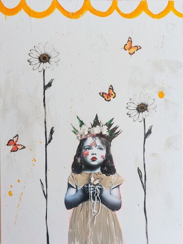 Les marguerites van Maryline Lemaitre, Schilderij te koop op Singulart