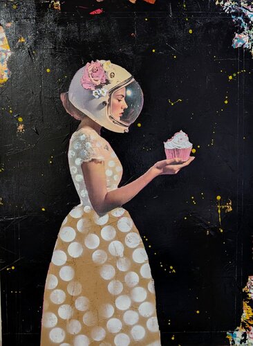 Black and sweet di Maryline Lemaitre, Pittura in vendita su Singulart