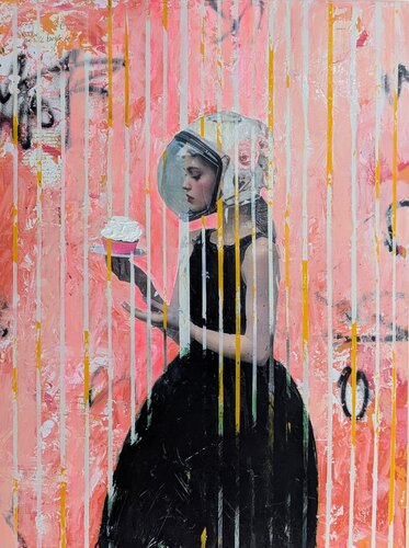 Sugar in space di Maryline Lemaitre, Pittura in vendita su Singulart
