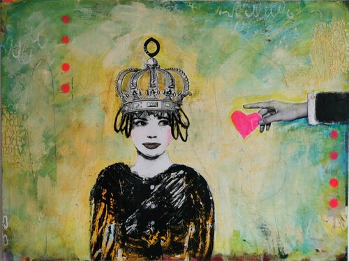 Je t'ai donné mon coeur ! van Maryline Lemaitre, Schilderij te koop op Singulart