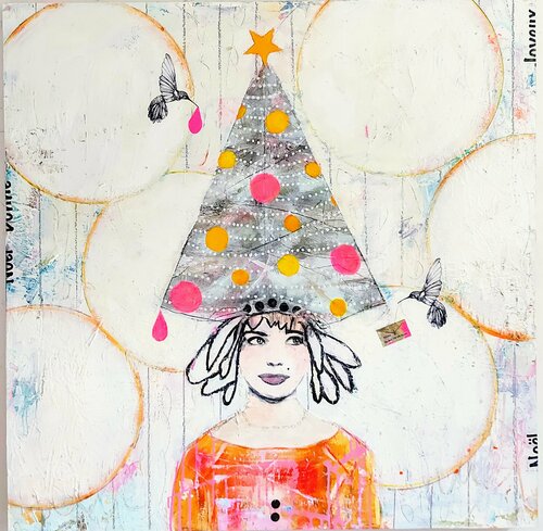Lettre au Pere Noël van Maryline Lemaitre, Schilderij te koop op Singulart