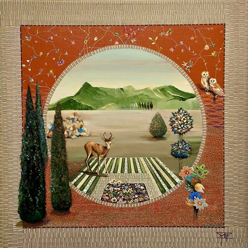 La terrasse fleurie by Sylvie Poupé, 油畫 for Sale on Singulart