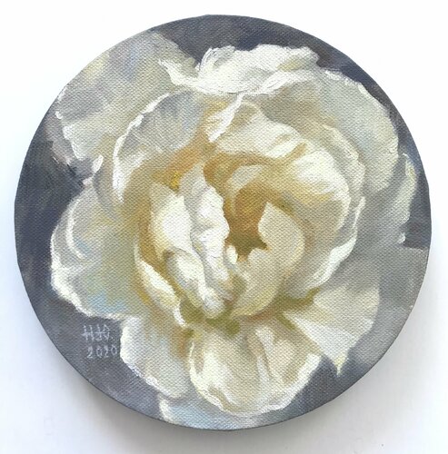 White tulip par Julia Nepokrytaya, Peinture en vente sur Singulart