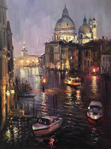 "Venice lights" di Artem Grunyka, Pittura in vendita su Singulart