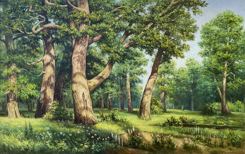 Oak grove van Artem Grunyka, Schilderij te koop op Singulart