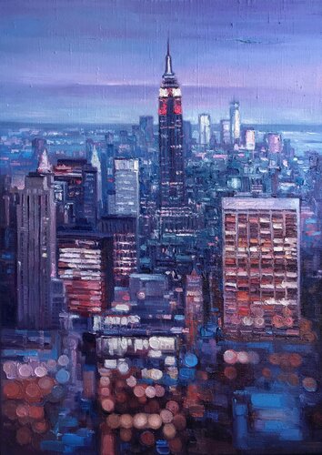 New York Twilight van Artem Grunyka, Schilderij te koop op Singulart