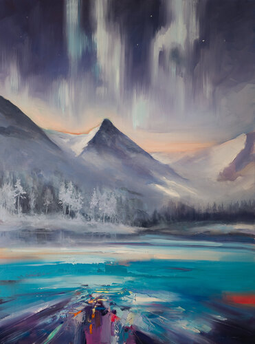 Northern Lights.Aurora van Artem Grunyka, Schilderij te koop op Singulart
