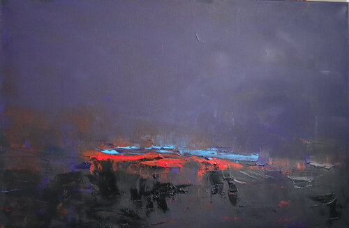 The Darkest Moment is Before Dawn di Tanya Bilous, Pittura in vendita su Singulart