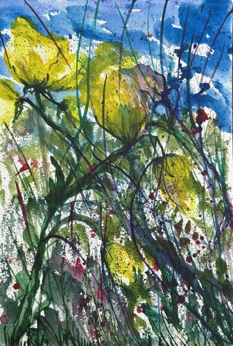 Chaotic Bloom van Tanya Bilous, Werk op papier te koop op Singulart