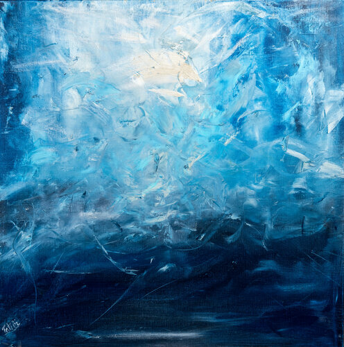 Deep Blue Waters de Tanya Bilous, Pintura a la venta en Singulart