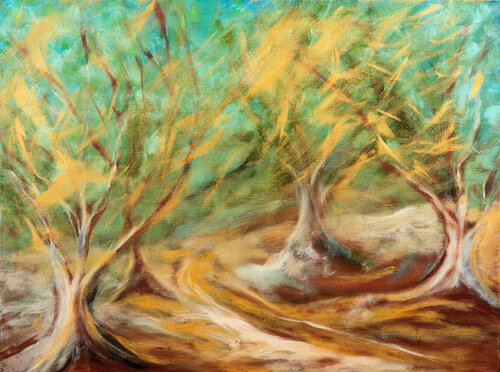 Olive Tree Garden van Tanya Bilous, Schilderij te koop op Singulart