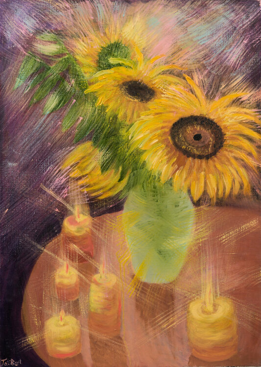 Evening with Sunflowers Tanya Bilous