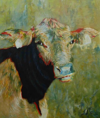 dunkler Rückblick mit der Natur fast verwachsen by Andreas Lochter, Painting for Sale on Singulart