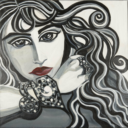 FEMME AU BRACELET par Zigou, Peinture en vente sur Singulart
