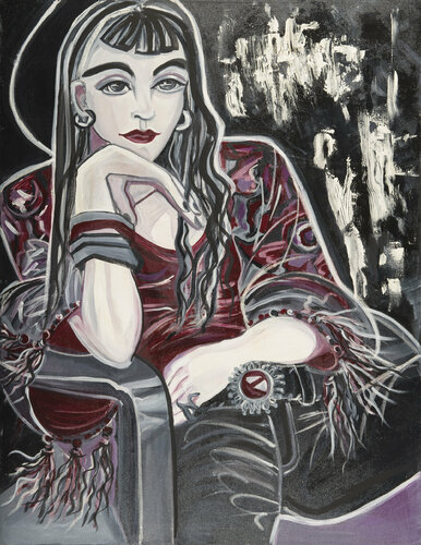 la belle au châle by Zigou, 絵画 for Sale on Singulart