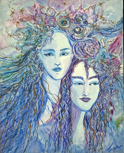 les fées par Zigou, Peinture en vente sur Singulart