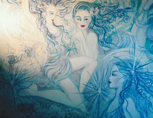 le saut des anges by Zigou, Painting for Sale on Singulart