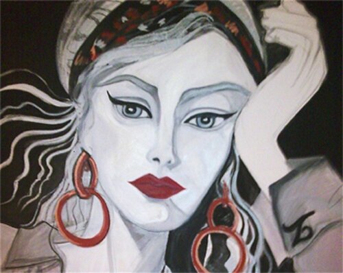 Gypsie lady by Zigou, Painting for Sale on Singulart