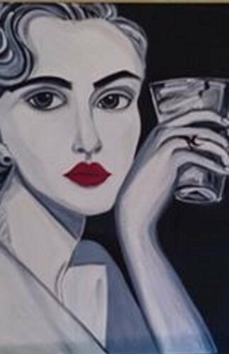 just a drink... by Zigou, Painting for Sale on Singulart