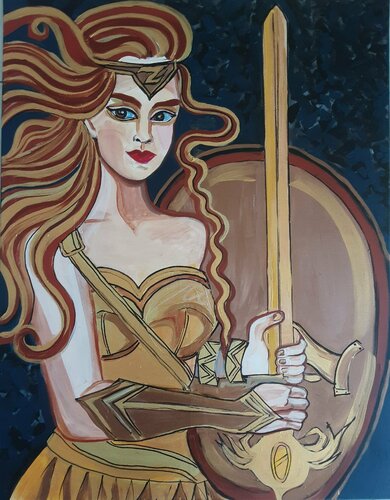 Amazone guerrière :Lagertha by Zigou, Painting for Sale on Singulart