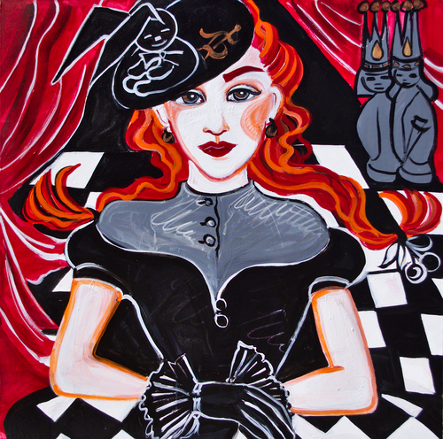 Alice à la table d'echecs Zigou