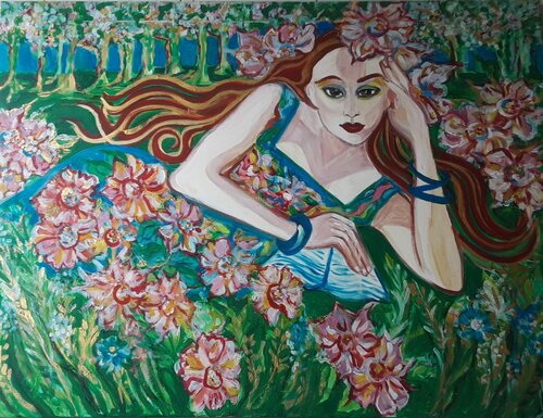 SUMMER romance par Zigou, Peinture en vente sur Singulart