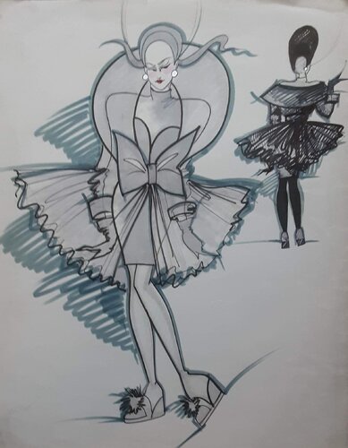 moon light eveningwear par Zigou, Dessin en vente sur Singulart