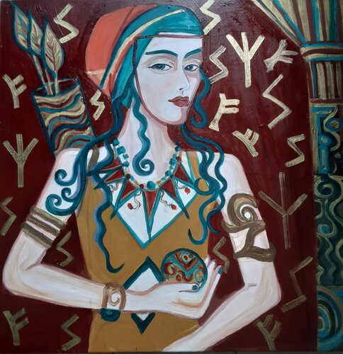 l'archer viking by Zigou, Painting for Sale on Singulart