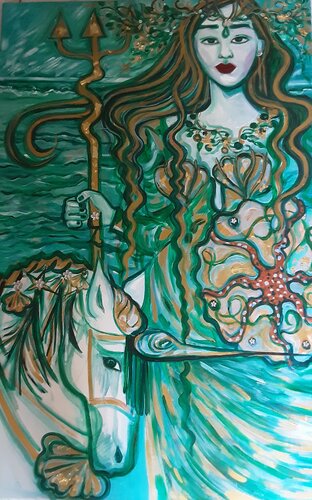 déesse  Calypso di Zigou, Pittura in vendita su Singulart