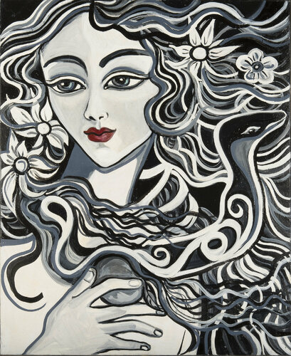 Eve et le serpent, ou la tentation d'Eve by Zigou, Painting for Sale on Singulart