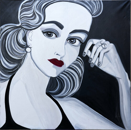 hitckock actrice by Zigou, Painting for Sale on Singulart