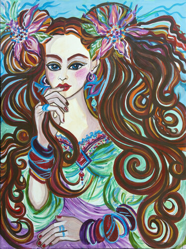 mademoiselle Pétunia par Zigou, Peinture en vente sur Singulart