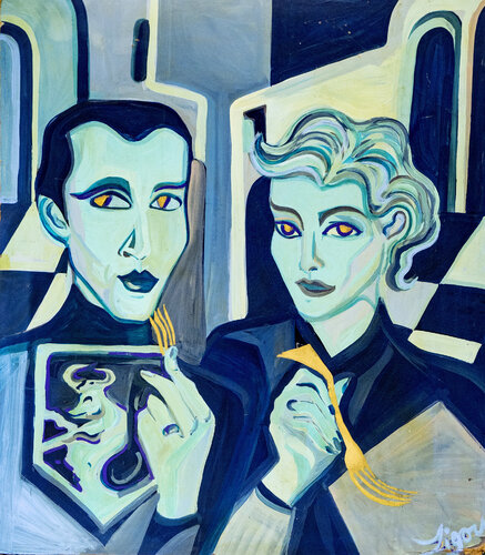 Regine et Eduardo par Zigou, Peinture en vente sur Singulart
