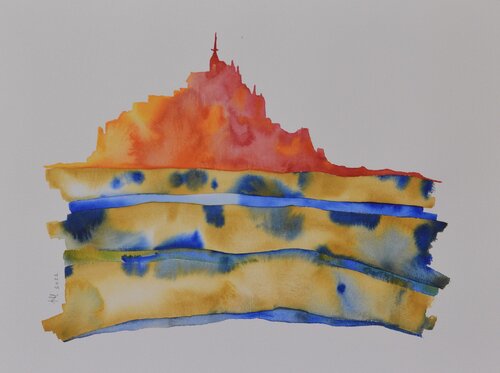 Autumn in Mont St-Michel by Pamela Kenny-Levick, Painting for Sale on Singulart