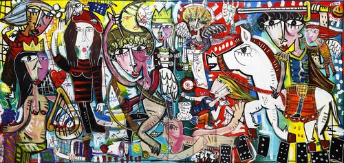 EFFETTO DOMINO di Alessandro Siviglia, Pittura in vendita su Singulart