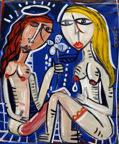 La Bionda e la Rossa van Alessandro Siviglia, Schilderij te koop op Singulart