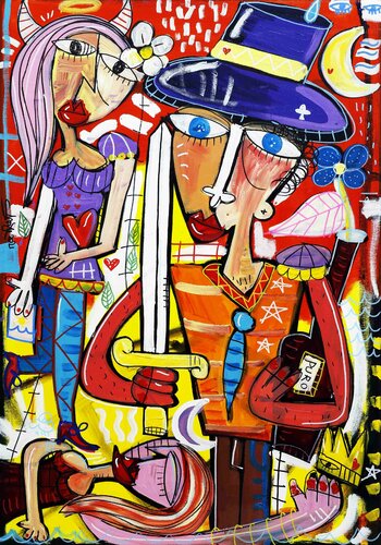 Circondato dalle Tentazioni van Alessandro Siviglia, Schilderij te koop op Singulart