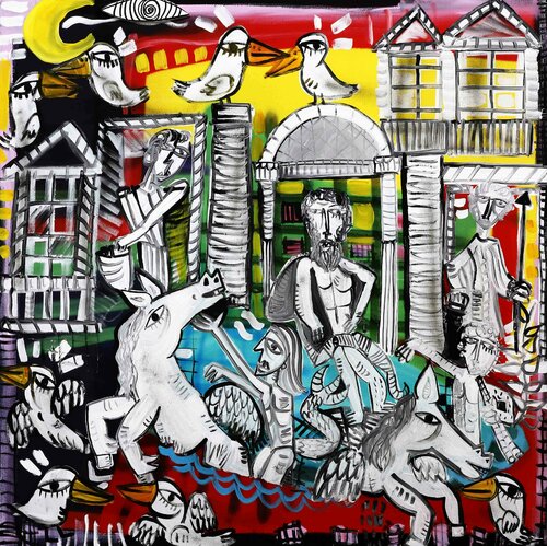 La Fontana di Trevi Tramonto di Alessandro Siviglia, Pittura in vendita su Singulart