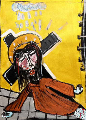 Via Crucis - Stazione VII di Alessandro Siviglia, Pittura in vendita su Singulart