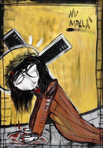 Via Crucis - Stazione IX di Alessandro Siviglia, Pittura in vendita su Singulart
