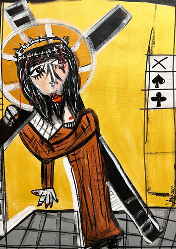 Via Crucis - Stazione II di Alessandro Siviglia, Pittura in vendita su Singulart