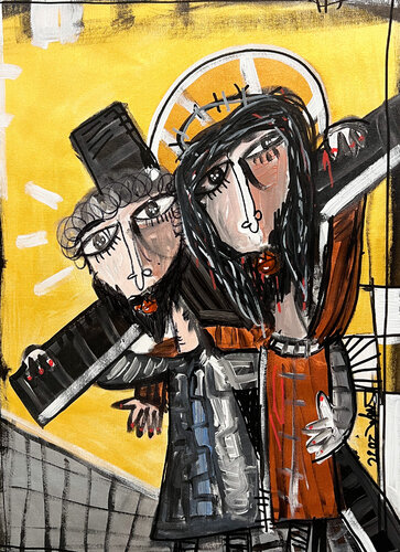 Via Crucis - Stazione V di Alessandro Siviglia, Pittura in vendita su Singulart
