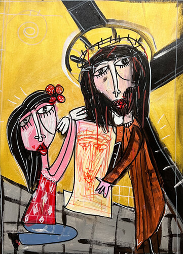 Via Crucis - Stazione VI di Alessandro Siviglia, Pittura in vendita su Singulart