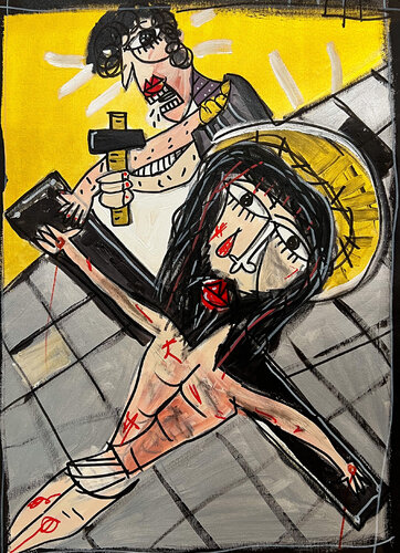 Via Crucis - Stazione XI van Alessandro Siviglia, Schilderij te koop op Singulart