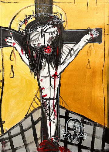 Via Crucis - Stazione XII van Alessandro Siviglia, Schilderij te koop op Singulart